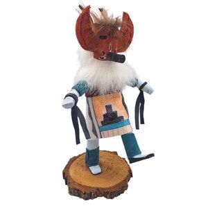 Kachina Handmade Doll Signed 7 Inch Star Whipper AM Native American Indian Art